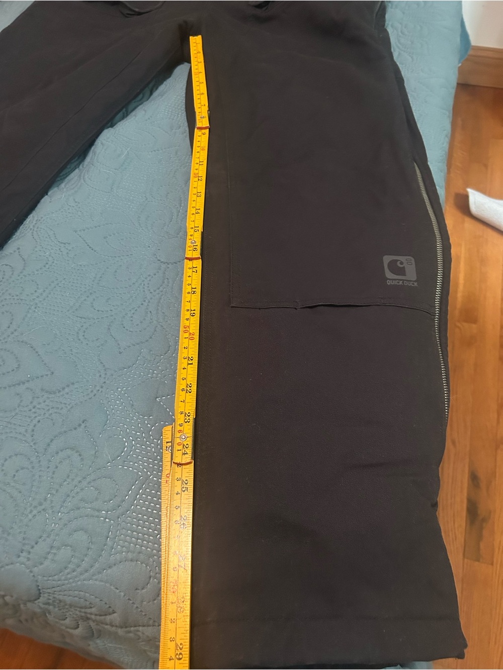 Woman's Carhartt Black Coveralls with Brown Logo Patch - Picture 8 of 11
